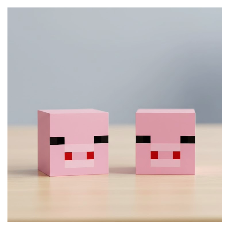 Tiradores Cerdito MineCraft