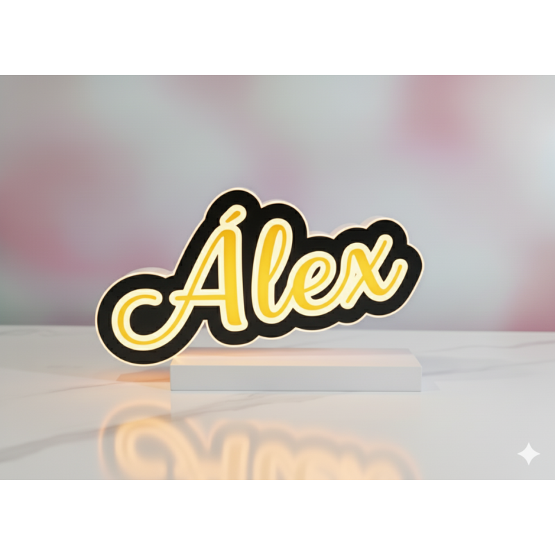 LÁMPARA LED con NOMBRE personalizado