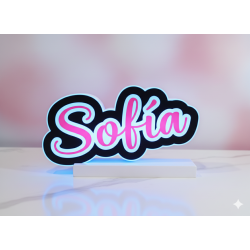 Rótulo LED con nombre personalizado