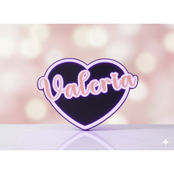 LÁMPARA LED Corazón Personalizado